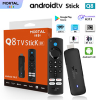 Android14 Smart TV Stick Mortal Q8 Wifi6 AllwinnerH313 Chip Quad core 1000M Lan Bluetooth 5 4K video Chromecast Streaming Media
