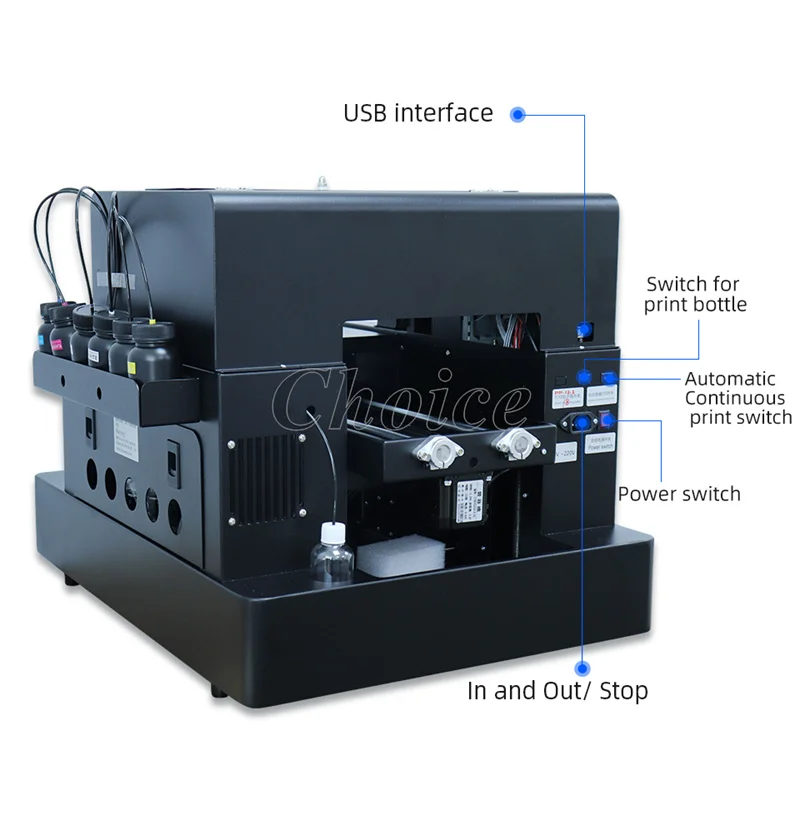 A3 Size UV DTF Varnish Flatbed Printer for Phone Case Wood Metal Glass Acrylic LED Glossy Printing Machine