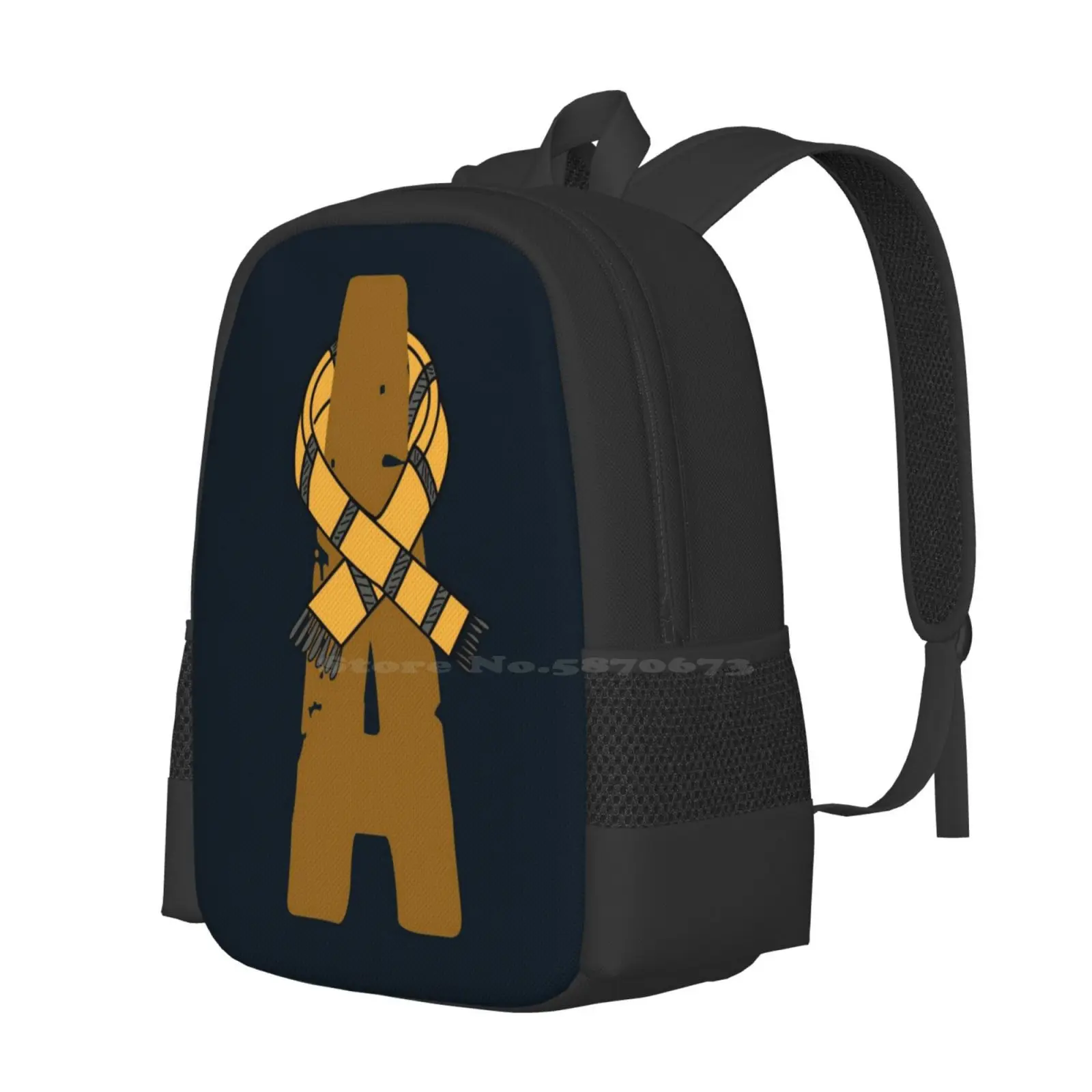 A Letter Magic School Team Badger School Bags Travel Laptop Backpack Ravenclaw Slytherin Hufflepuff Graphifyart