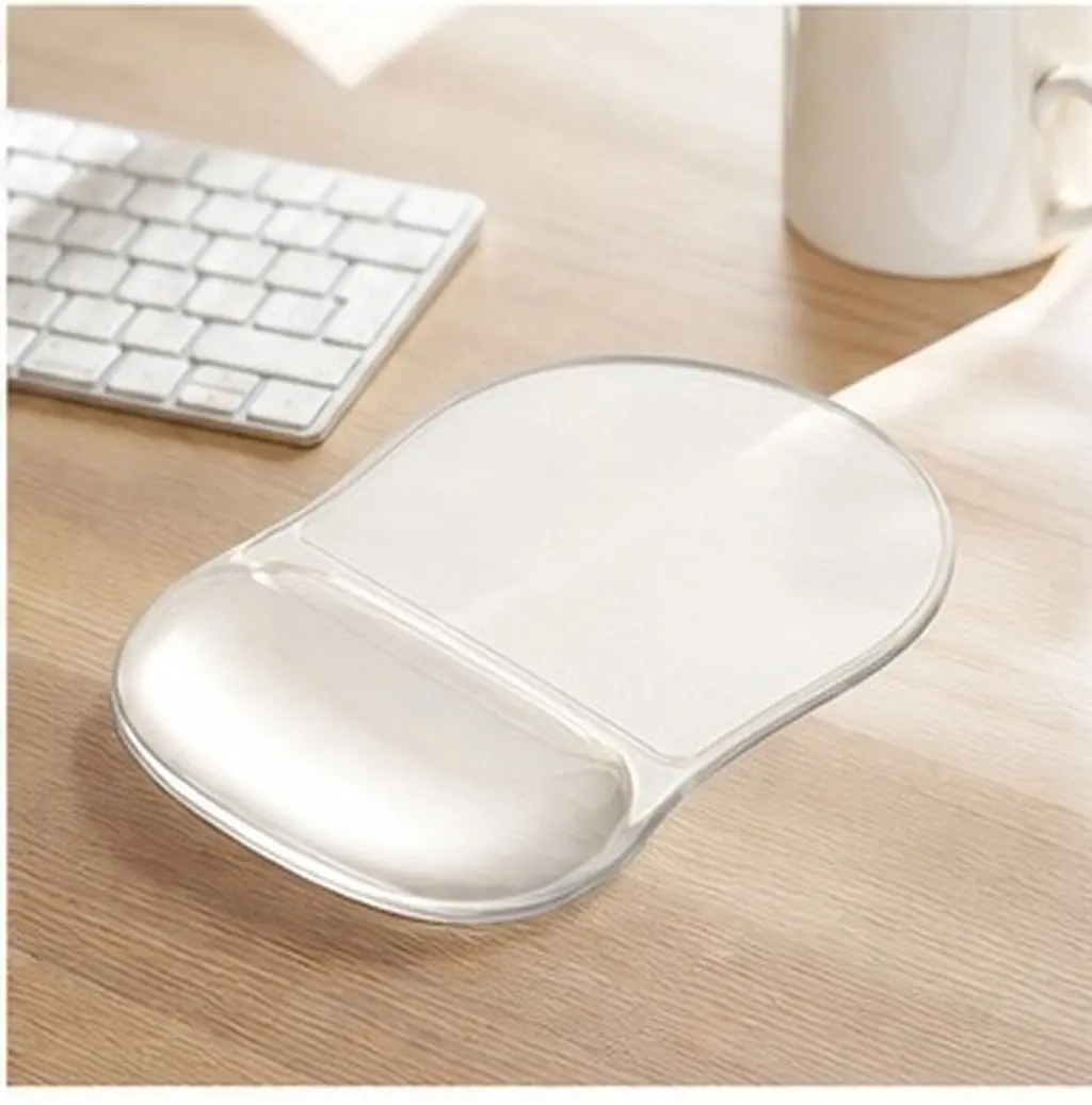 Silicone Clear Ergonomic Mouse Pad Wrist Rest Non-Slip Base Computer Office Laptop Desk Protective Wrist Support Comfortable