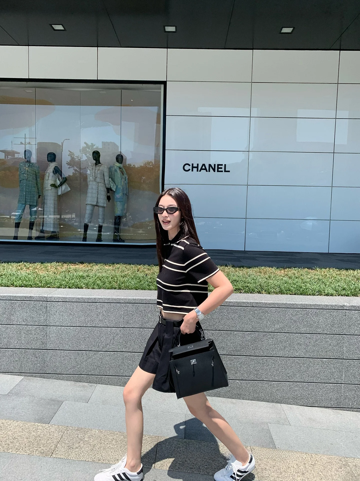 

Женский топ London Weekly Lin2 ort Sve irt Bla Stripe T-irt, универсальный, качественный, для повседневной носки, из смесового хлопка