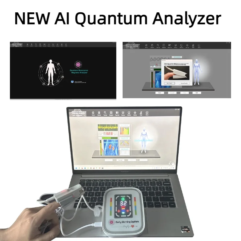 

2025 Enhanced Version Finger Quantum Health Analyzer Biological Magnetic Resonance 53 Test Reports Check Vitamins and Minerals