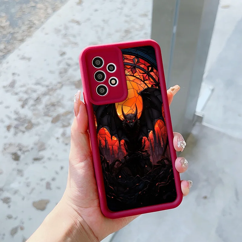 Creative Ancient Card Bat Pattern Phone Case for Motorola Moto Edge 50 Fusion 40 Neo E40 E32 G85 G84 G75 G54 G24 G05 Soft Covers