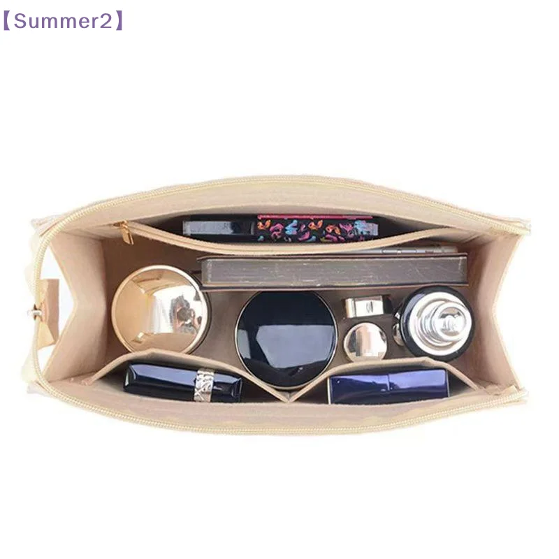 【Xia2】Large Capacity Multi-Pocket Felt Internal Bag For Handbag Tote Bag Purse Insert Organizer{S}