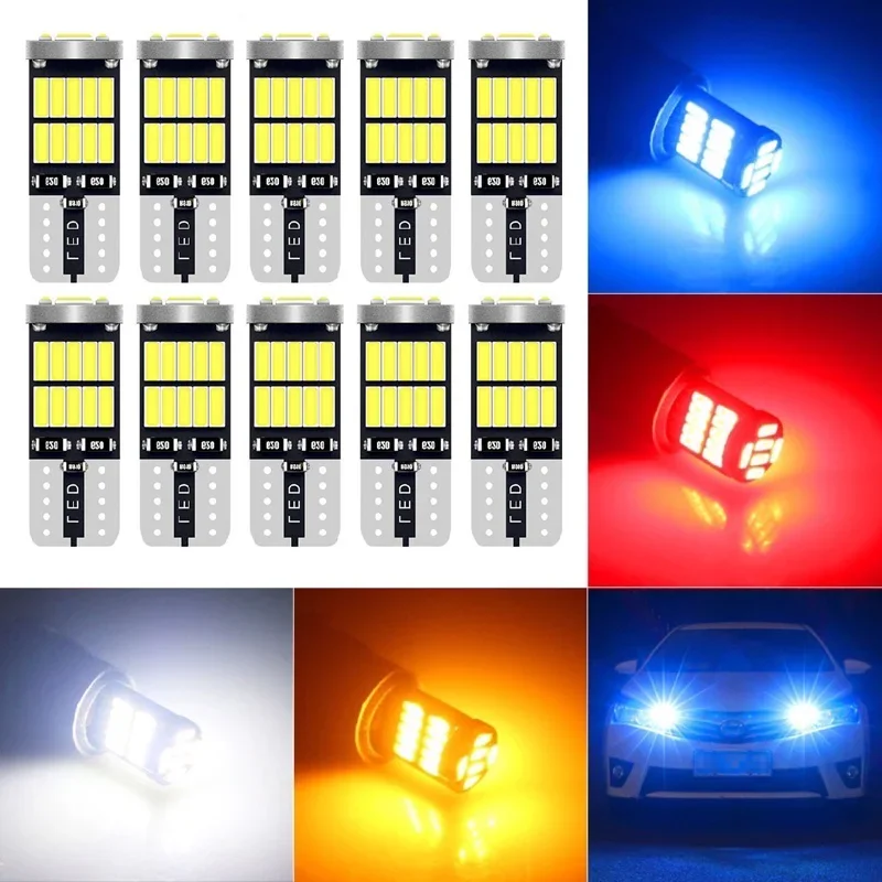

20/10/4/2pcs T10 W5W 194 501 Led Canbus No Error Car Interior Light T10 26 SMD 4014 Chip Pure White Instrument Lights Bulb Lamp