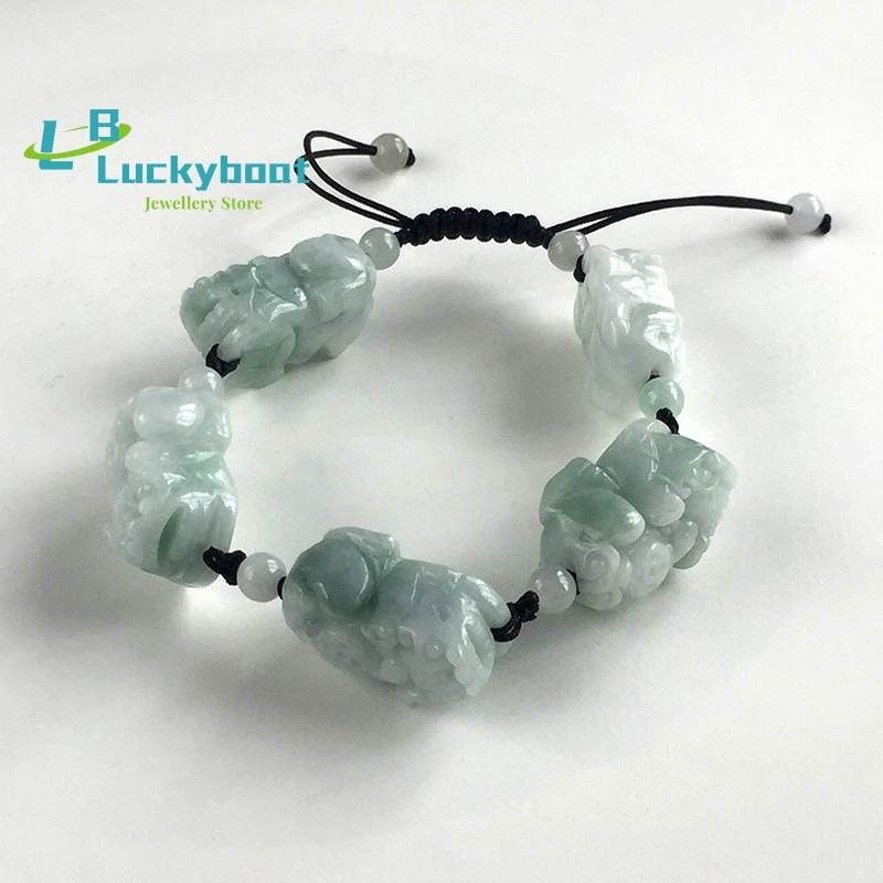 Natural A goods jade Jade Pixiu Bracelet Men's Jade  Lucky Piqiu Bracelet Female Transfer Pixiu Gifts