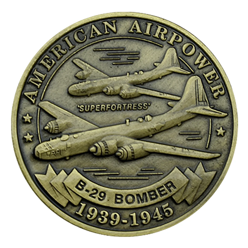 B - 29 Bomber Challenge Coin Superfortress moneta commemorativa collezione militare regalo Festival