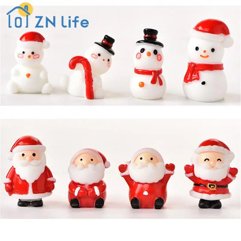 Resin Santa Claus Ornaments Merry Christmas Decorations 2022 Christmas Gifts Home Miniatures Noel Navidad New Year 2023