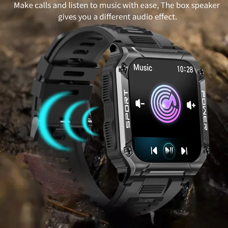 البوصلة ساعة ذكية الرجال بلوتوث دعوة جهاز تعقب للياقة البدنية IP68 مقاوم للماء ساعة ذكية لنظام أندرويد iOS السنة الجديدة/هدايا عيد الحب