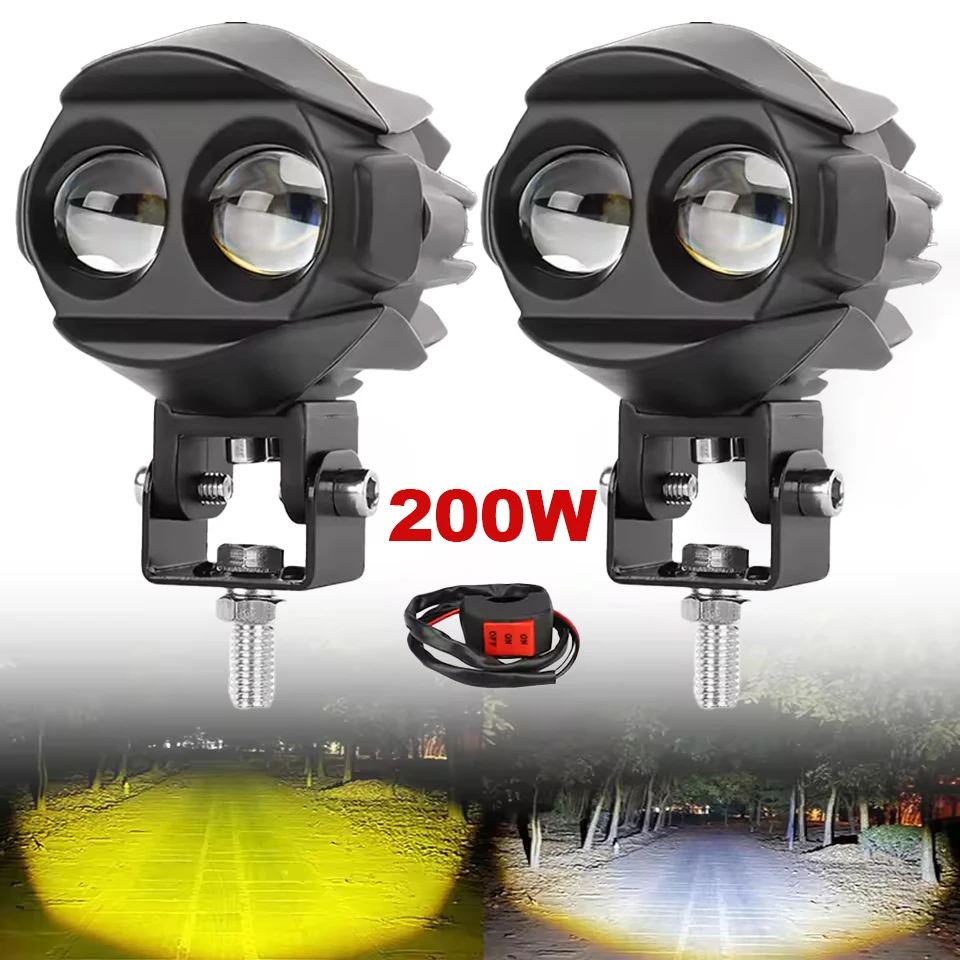 3インチledバイクスポットライト200wヘッドライトフォグランプアクセサリーオフロードadv-gs-utvトラック補助灯補助ライト