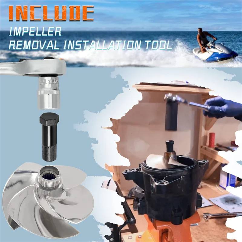 Jet Pump Umbaus atz Laufrad entfernung Installation werkzeug für 2010-2017 seadoo gti gtx rfi rx rxdi xp limitiert 1998-2006 gs gsi hx – Detail 14