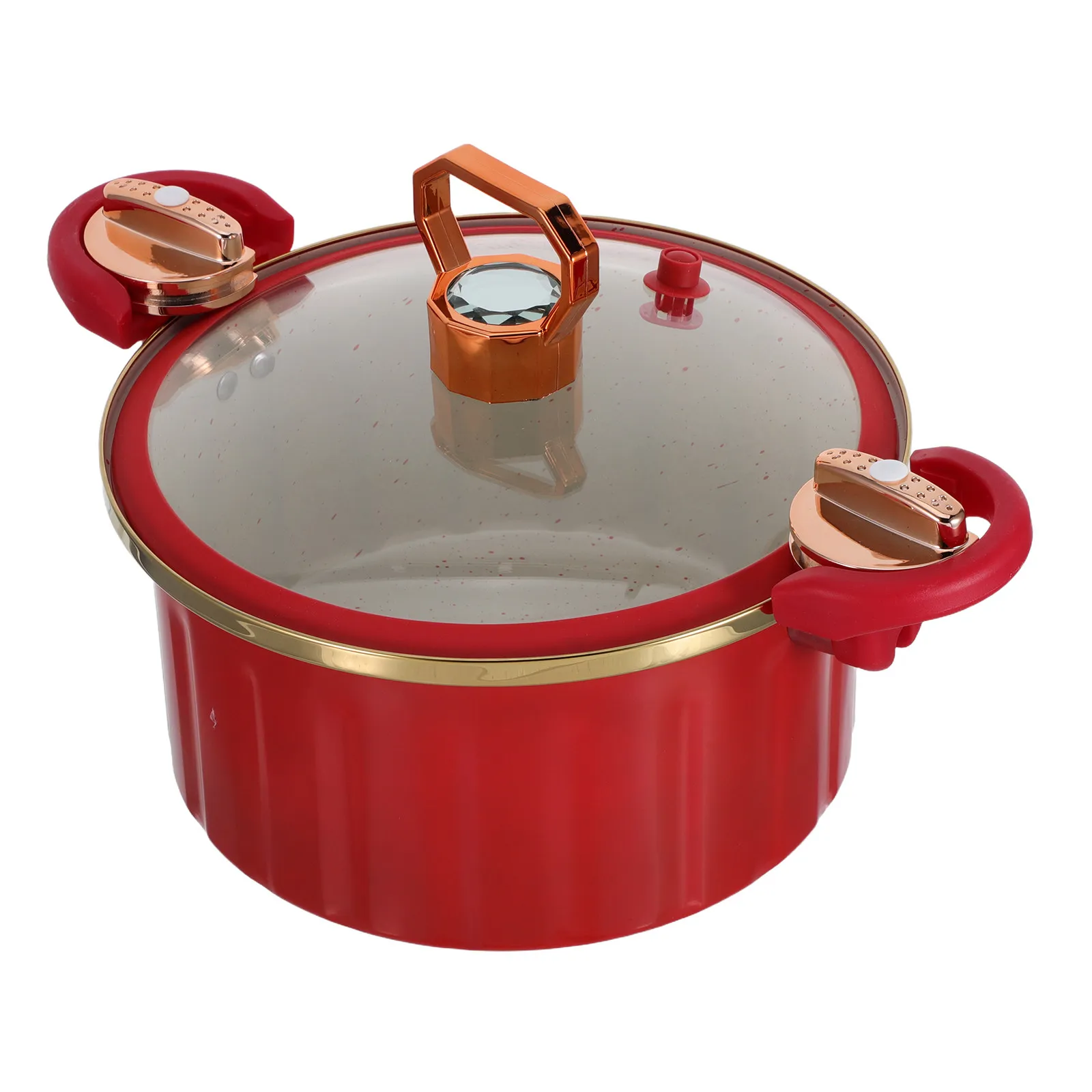 

Микроскороварка 8 л с клапаном от перелива, антипригарным покрытием, для быстрого приготовления тушений, супов, блюд на пару, многофункциональная, для плиты