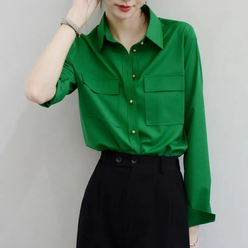 

Autumn Winter French Design Fashion AgeReducing Versatile Shirt