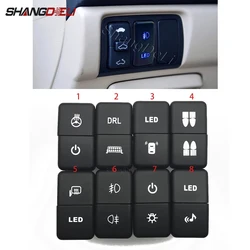 1PC Car LED Light BSM DRL Parking Radar Power Fog Lights Switch Dual Key Button for Honda CRV Odyssey Civic Fit 2008 - 2013