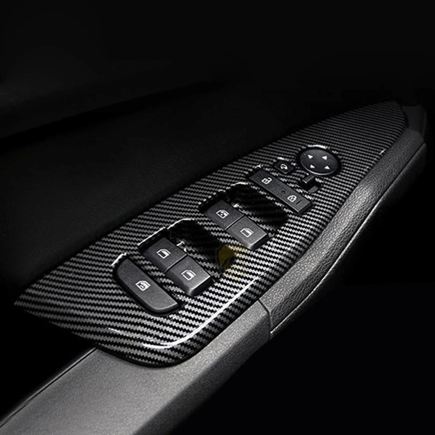 Only Fit LHD! For Kia Sportage NQ5 2022 2023 Car Accessories ABS Carbon Inner Window Lift Switch Button Panel Cover Trim image 5