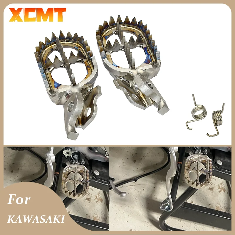 

Motorcycle Titanium Alloy TC4 Foot Rest Pegs Footrest Footpeg For Kawasaki KX250F KX450F KLX450R KX250X KX450X KX 250F 450F KXF