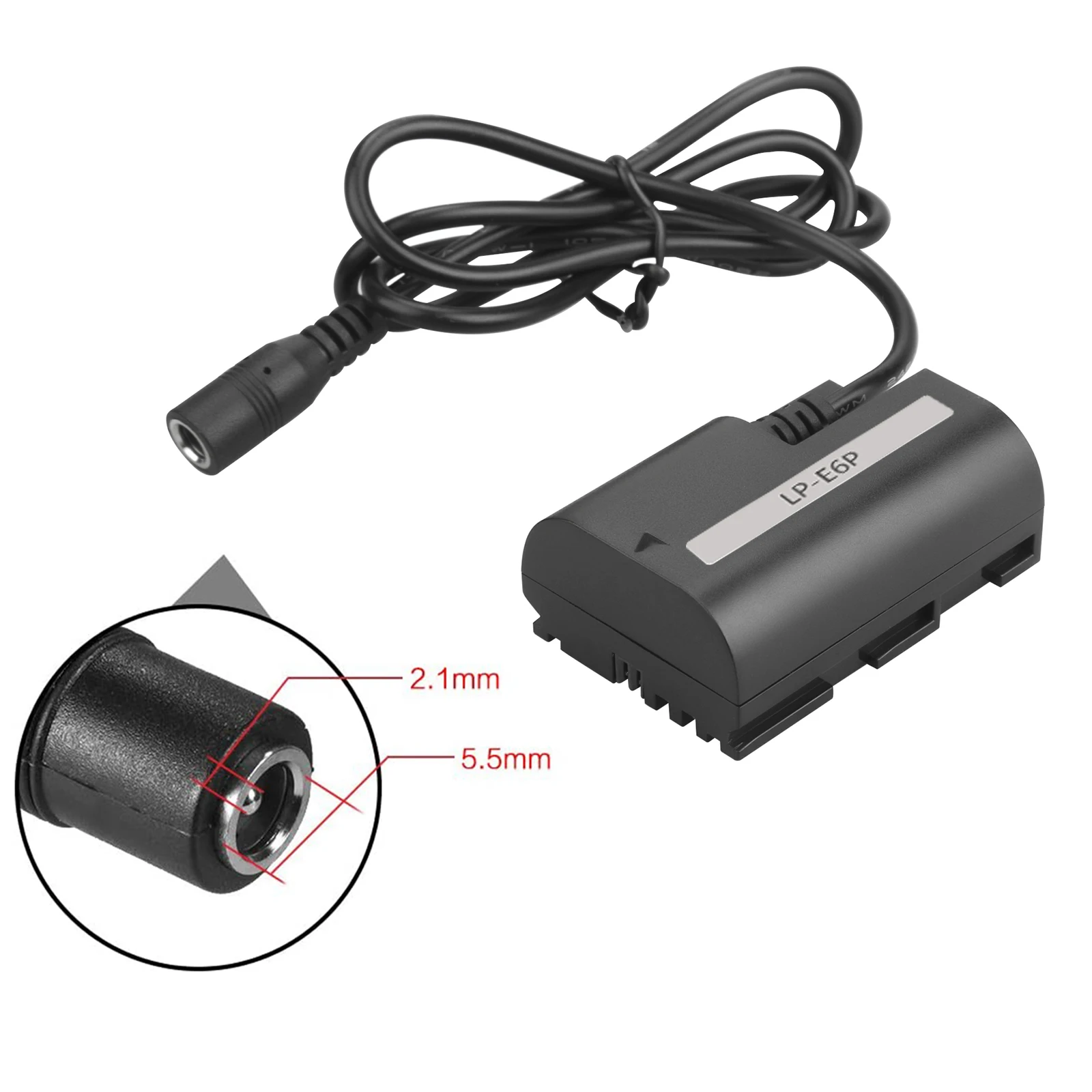 Probty LP-E6P lp e6p batería simulada ACK-E6 adaptador de corriente alterna Kit de acoplador CC para cámara CANON EOS R5 II R6 R5 R5 Mark II