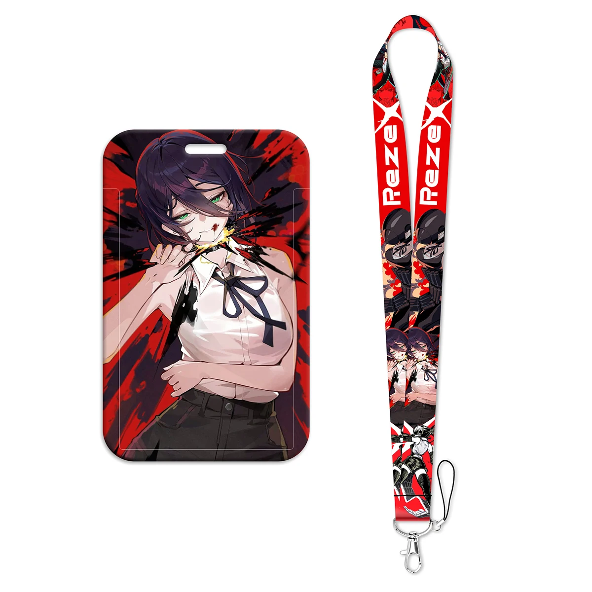 Cool Anime Girl Credential Holder Devil Hunter Lanyards for Key Neck Strap For Card Badge Gym Keyring Accessories Friends Gifts