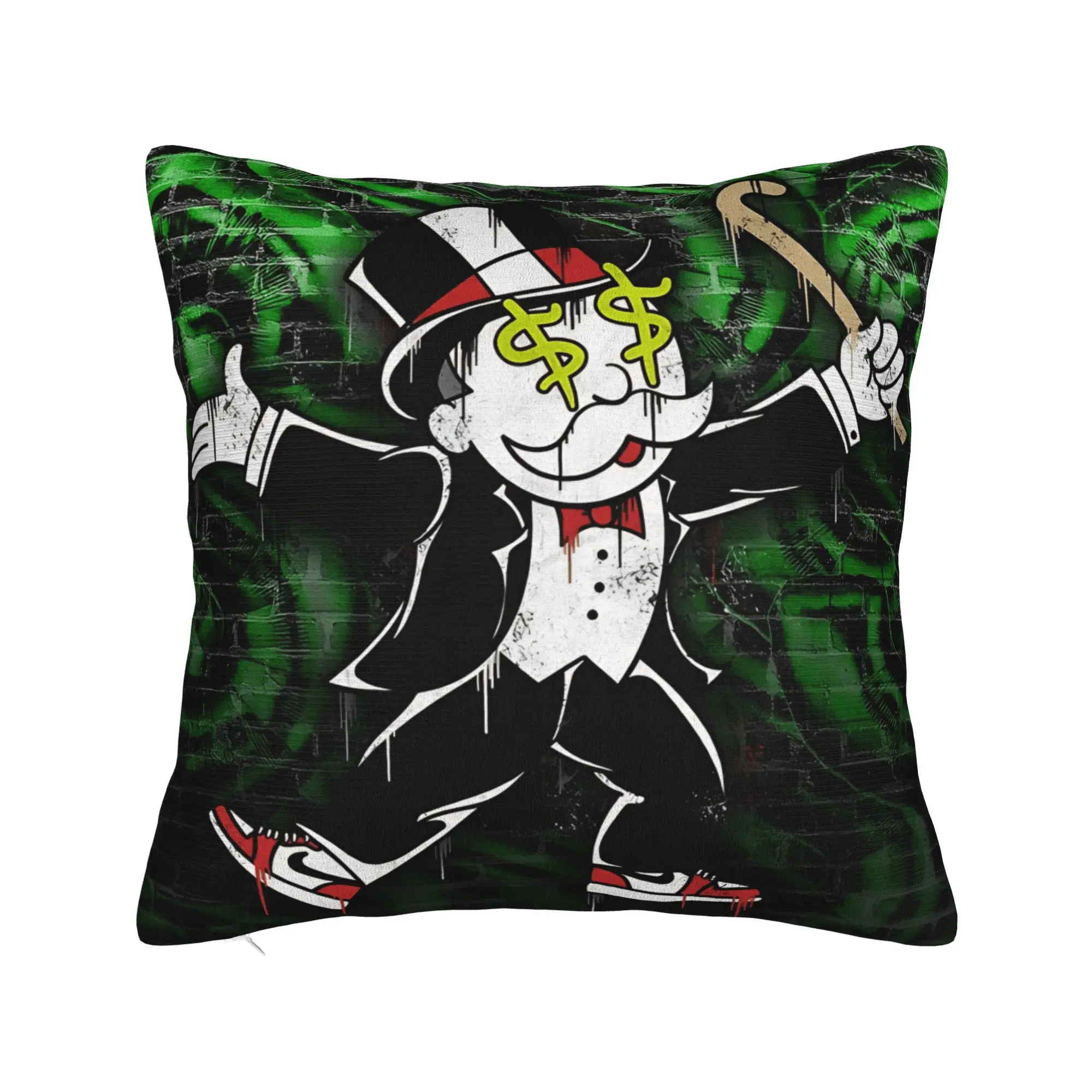 Pillow Cover Alec Monopoly B Lucky Dragon  Funny Pillow Case For Wedding Party Home Decor Pillowcases