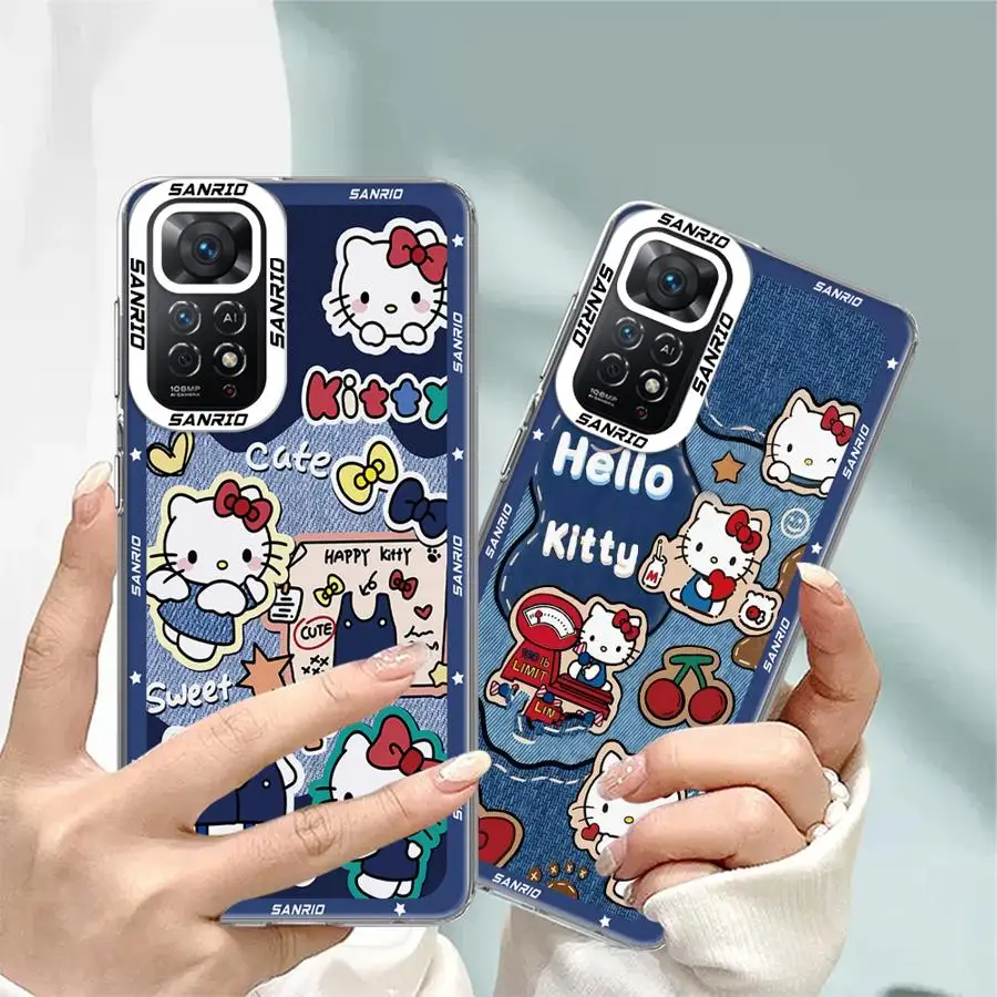 Kitty Cat Cowboy Clear Soft Case for Xiaomi Mi 11 Lite 11T Pro Poco X3 Pro X3NFC Redmi 9A 10A 10C 12C 13C TPU Phone Cover