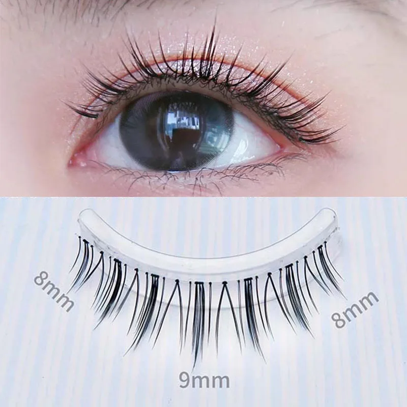 New Natural Transparent Stem False Eyelashes Korean Small Devil Thick Cross Eye Lashes Makeup Fairy Eyelash Wholesale