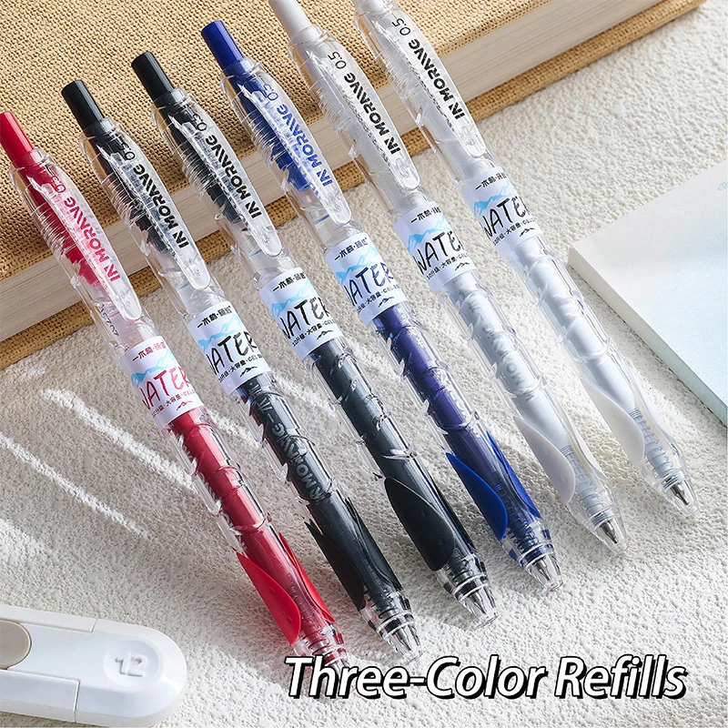 

6Pcs Gel Pens 0.5mm Fine Point Smooth Writing Retractable Pens for Note-Taking Journaling & Office Use Note-Taking Daily