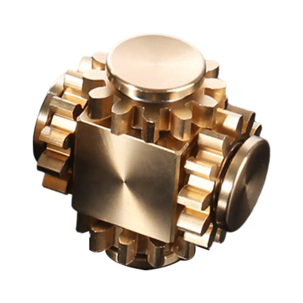 1Pcs Brass Gearing Gyro Decompression Plaything Mini Portable Fingertip Stress Relief Hand-Eye Coordination Trainer