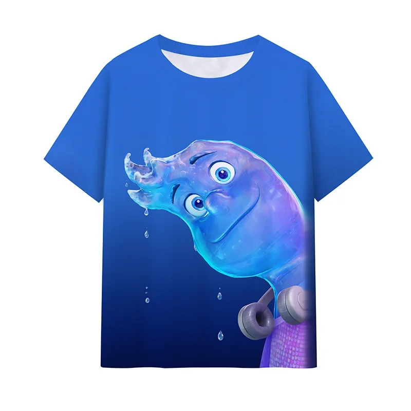 MINISO Disney Elemental Peripheral Animation Versatile Summer Short-sleeved Clothes Tops T-shirts for Children, The Best Gift