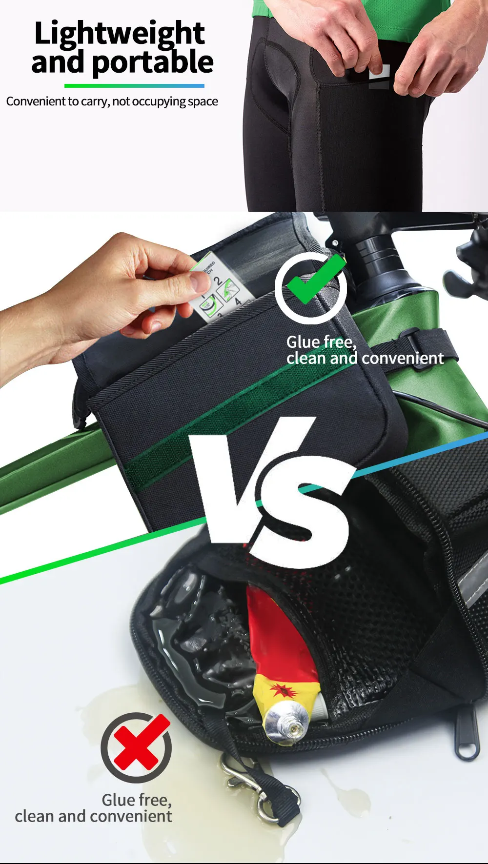 CYCLAMI Fahrradschlauch-Reifenflicken, Reparaturset, 8-teilig, Rennrad, MTB, Klapprad, TPU-Material, leistungsstark, ohne Kleber – Detail 7