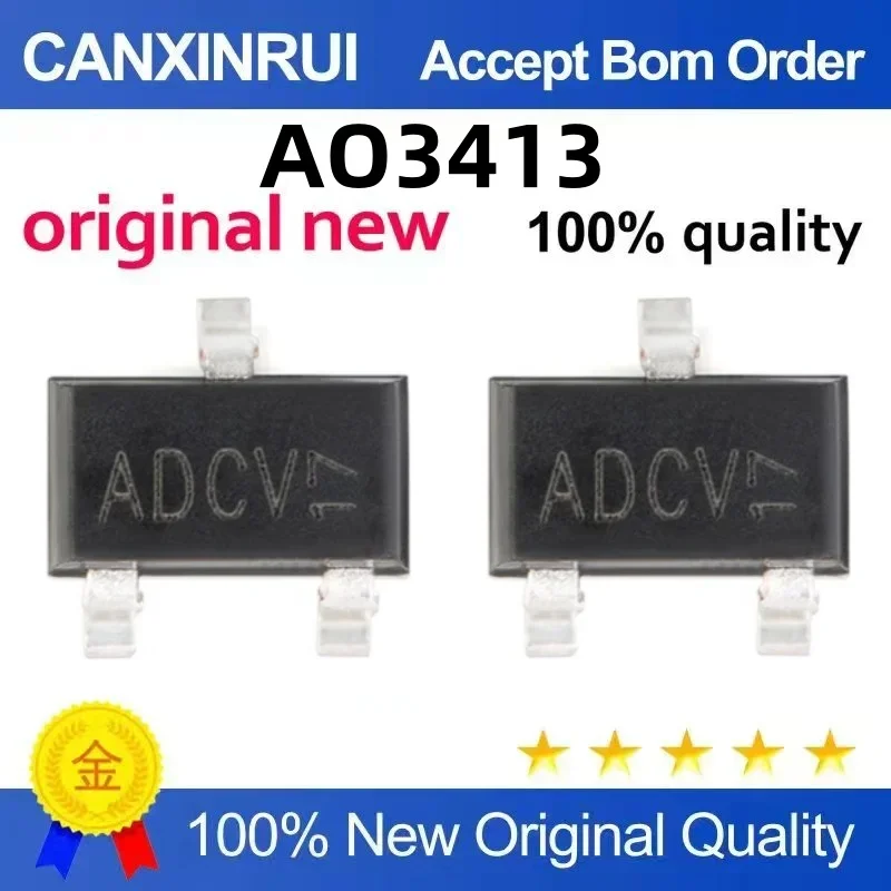 

(5-100 pieces) New stock AO3413 silk screen ADZV SOT-23 MOSFET