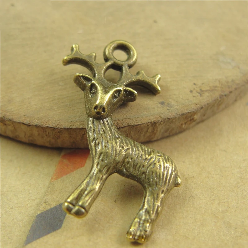 

200 шт./лот, фурнитура для украшений своими руками: ретро-коннекторы из сплава в виде оленя для серег, браслетов и подвесок