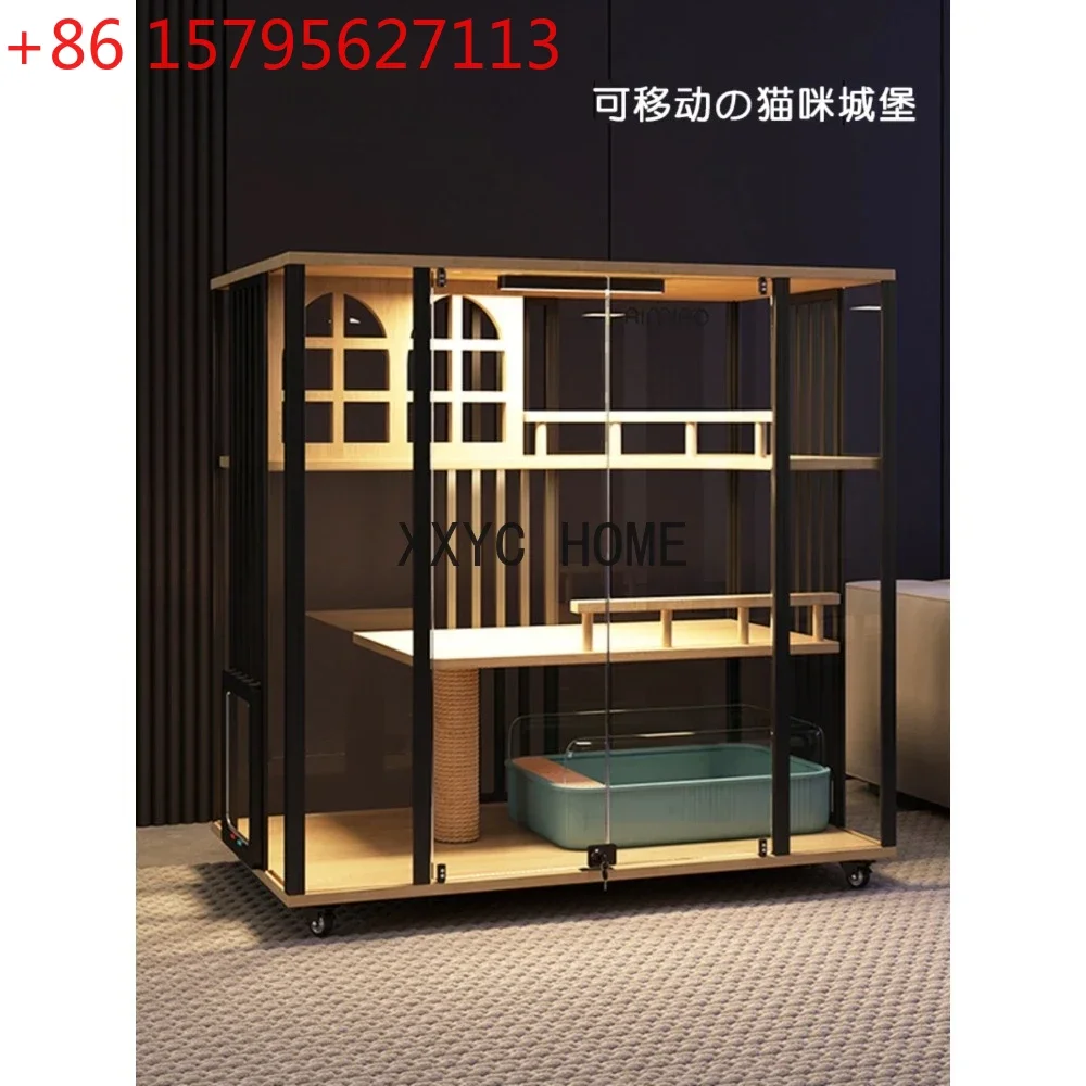Panorama cat cage home luxury  villa oversized  house does not occupy an area mobile  cabinet can be customiz