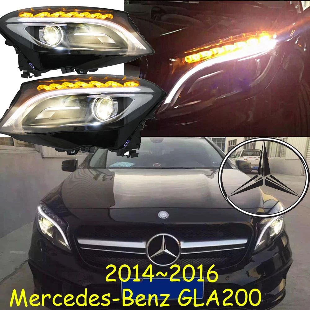 car bumper headlamp for Mercedes benz GLA200 headlight GLA 2014~2016y ALL IN LED DRL car daytime running light head light