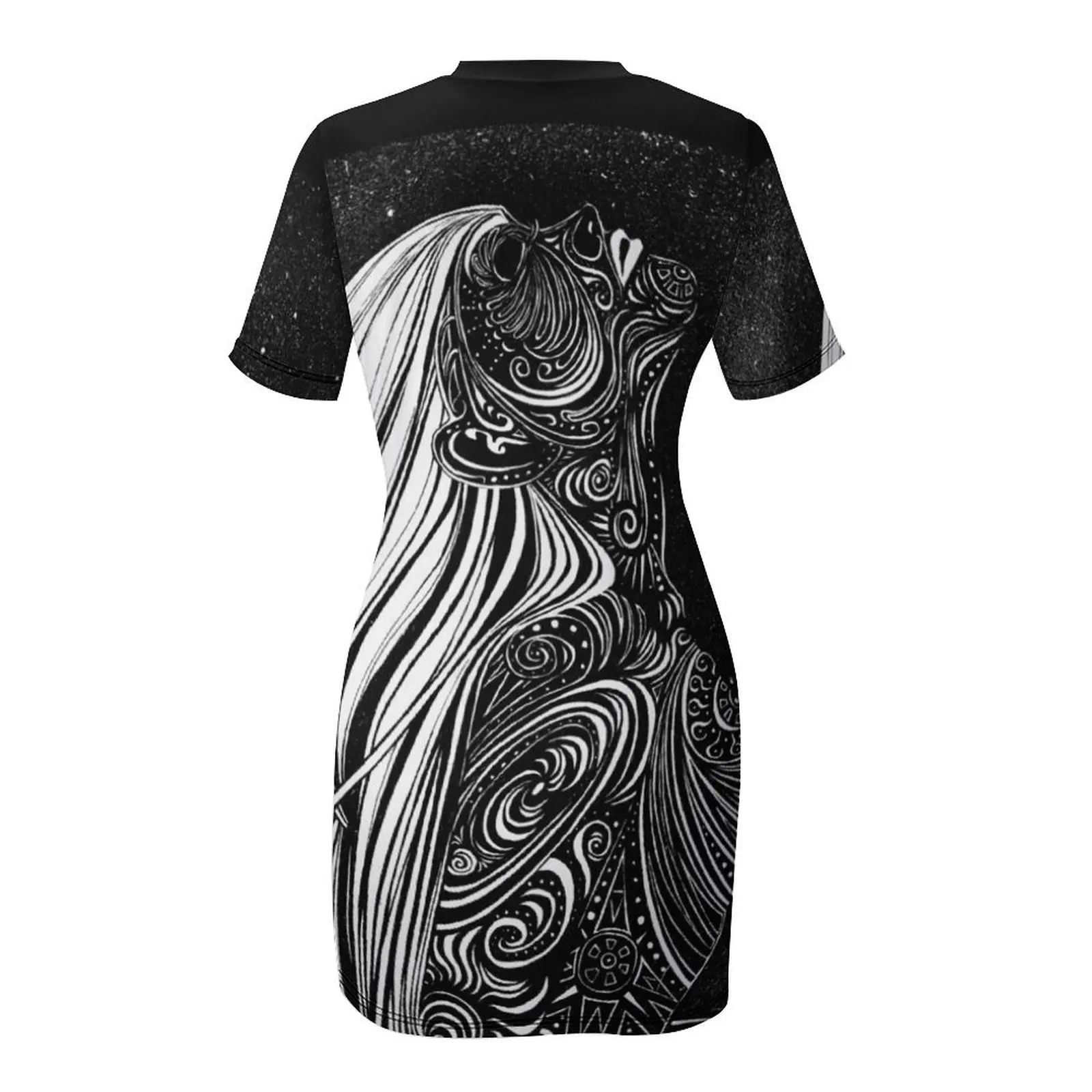 The Cosmic Vortex Short-Sleeved Dress Women's summer dresses Women's clothing prom dress Dress
