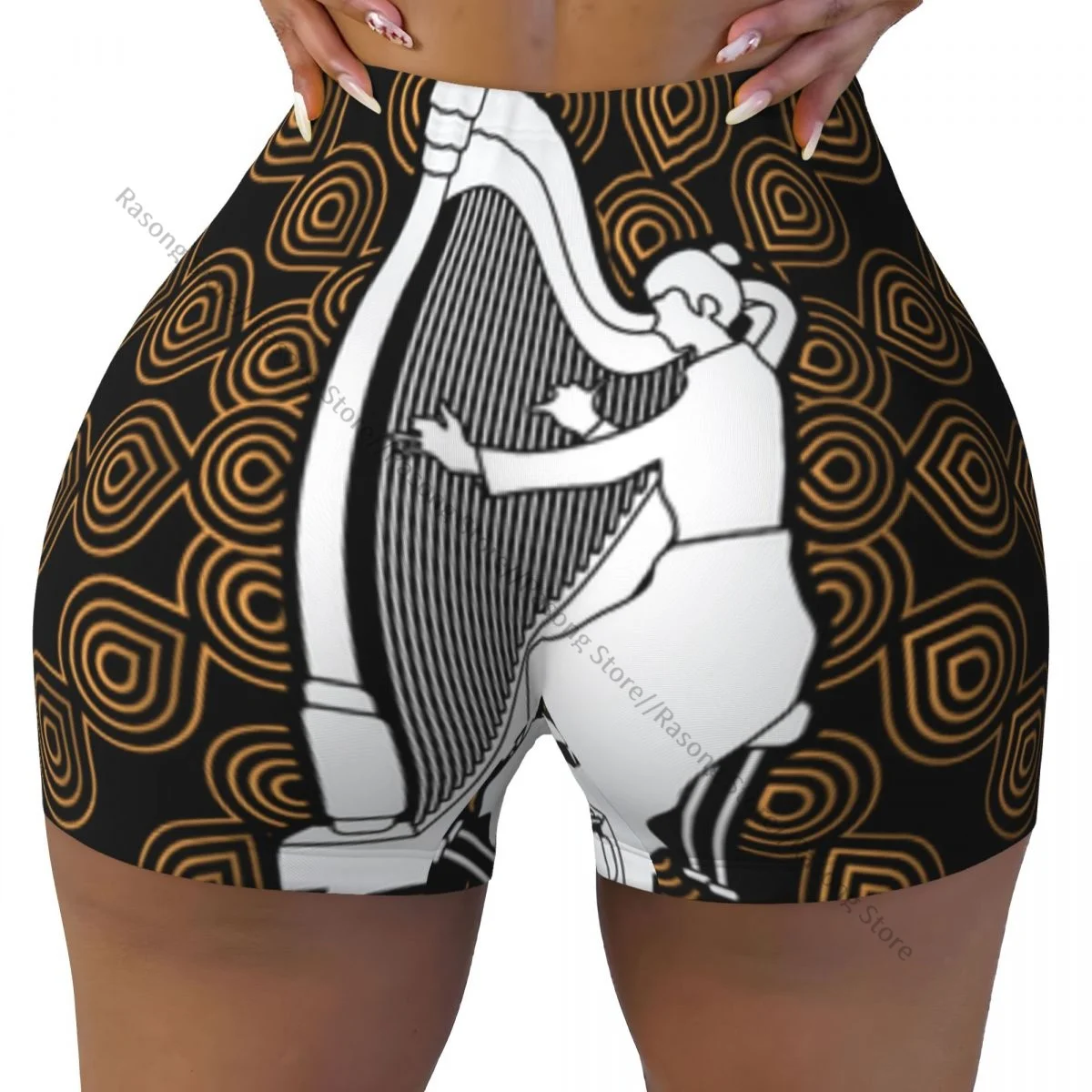 Shorts de yoga harpa jogador feminino motociclista apertado elástico treino esportes leggings roupas esportivas