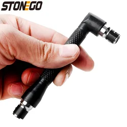 STONEGO L-Shape Socket Wrench - 1/4 Inch Hex, Double-Headed for Screwdriver Bits - Hand Tool