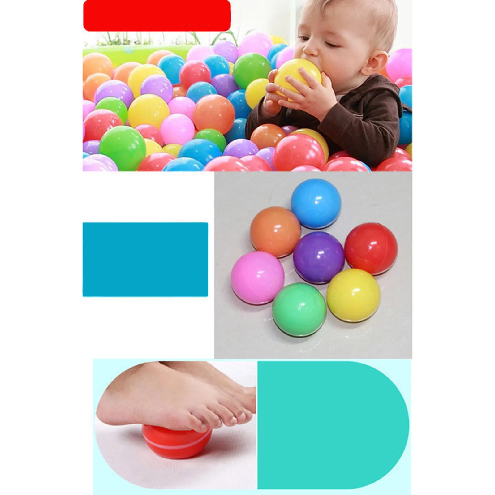 Outdoor Sport Ball Umweltfreundliche Wasser Pool Ozean Welle Ball 50/100 stücke 5,5 cm Stress Air Ball Lustige spielzeug für Kinder Kind Ballenbak