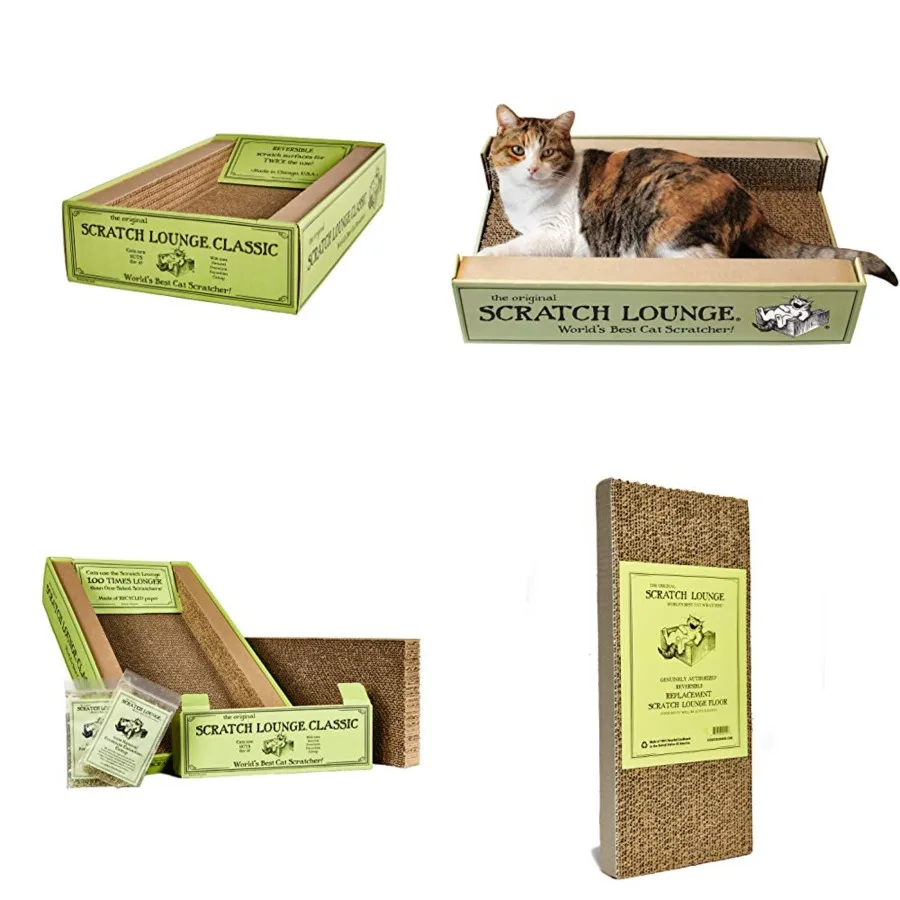 

- Reversible Cardboard Cat Scratcher with Floor Refill and Catnip