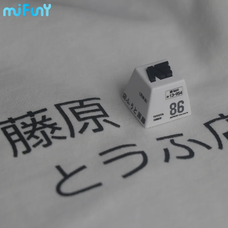 Mifuny Initial D Keycaps AE86 Custom Keycap Cross Axis Key Caps Anime Resin Handmade Key Cap for Mechanical Keyboard Crush80