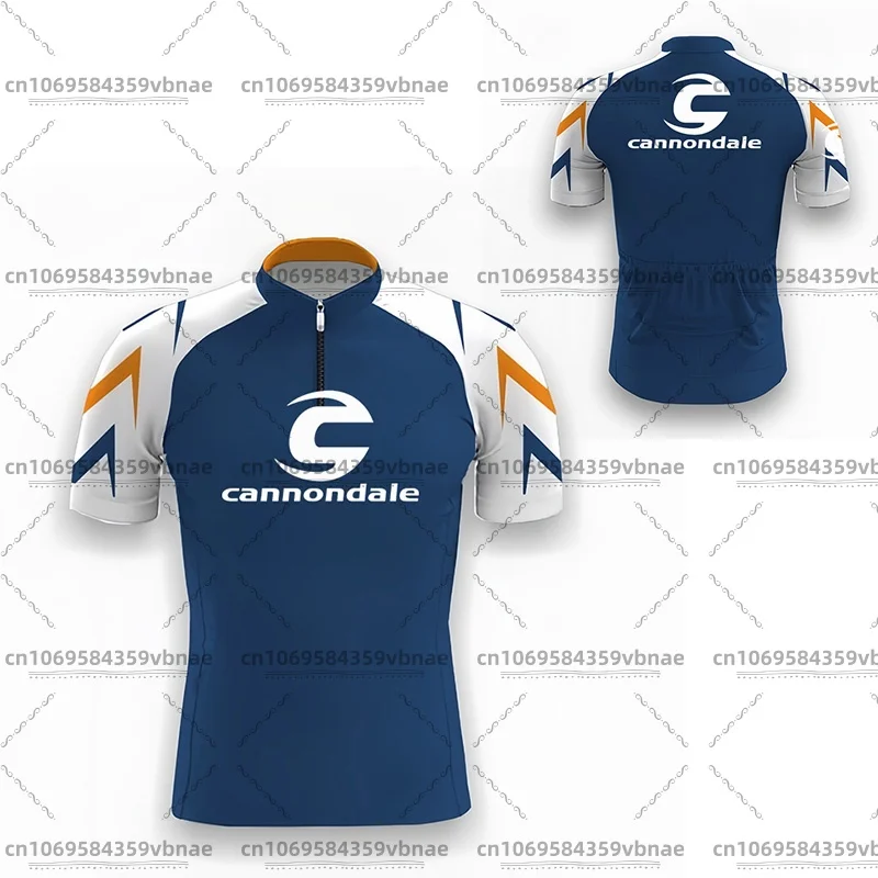 Cannondale camisa de ciclismo masculina verão manga curta mountain bike camisa de ciclismo meio zíper equipamentos de roupas de ciclismo