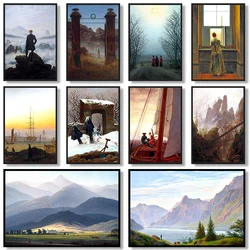 Caspar David Friedrich Classic Oil Painting Poster Landscape Portrait Vintage Wall Art Canvas Painting Romanticism Home Decor