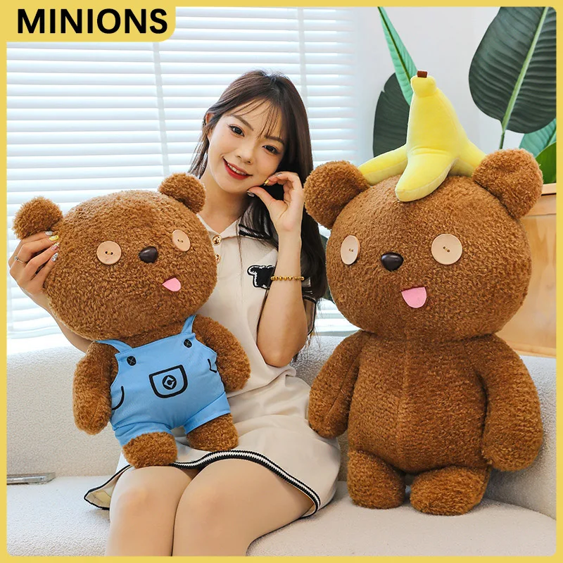 35CM Anime Disney Minions Tim Bear Plush Doll Toys Minion Teddy - Bobs Teddy Bear Stuffed Dolls Pillow Children\'s Birthday Gifts