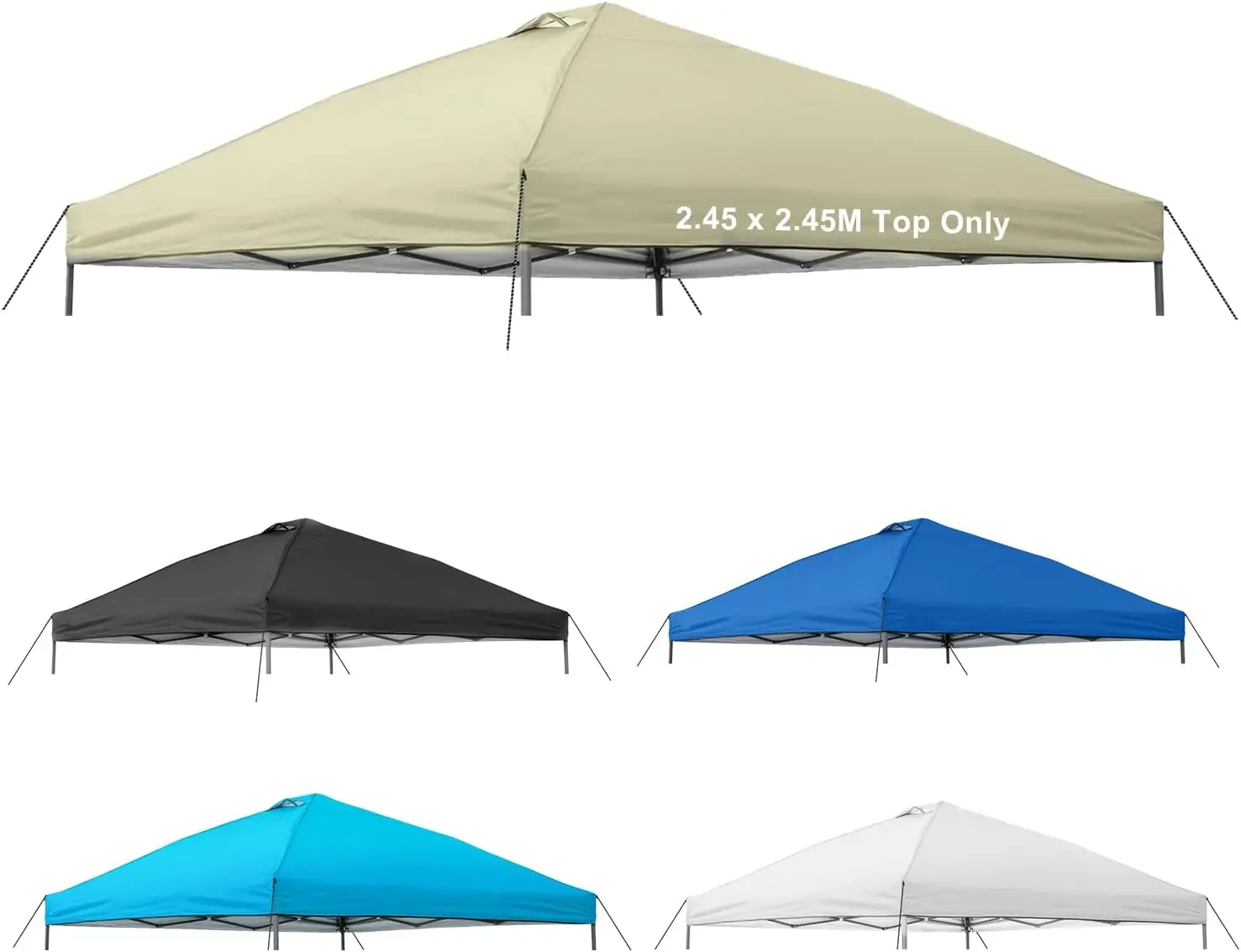 

8x8 Canopy Replacement Top Cover,Waterproof Pop Up Canopy Replacement Cover with Air Vent Ropes for Outdoor Garden Patio