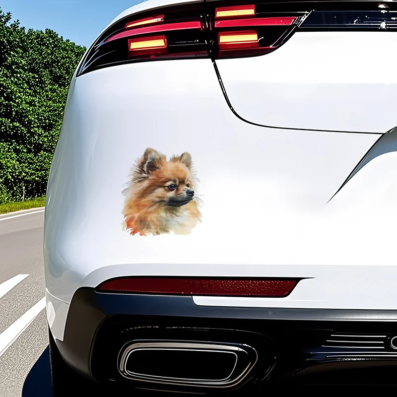 

1PC car pattern sticker, just pattern sticker, cute puppy pattern 2D flat pattern sticker, suitable for the back of the car,