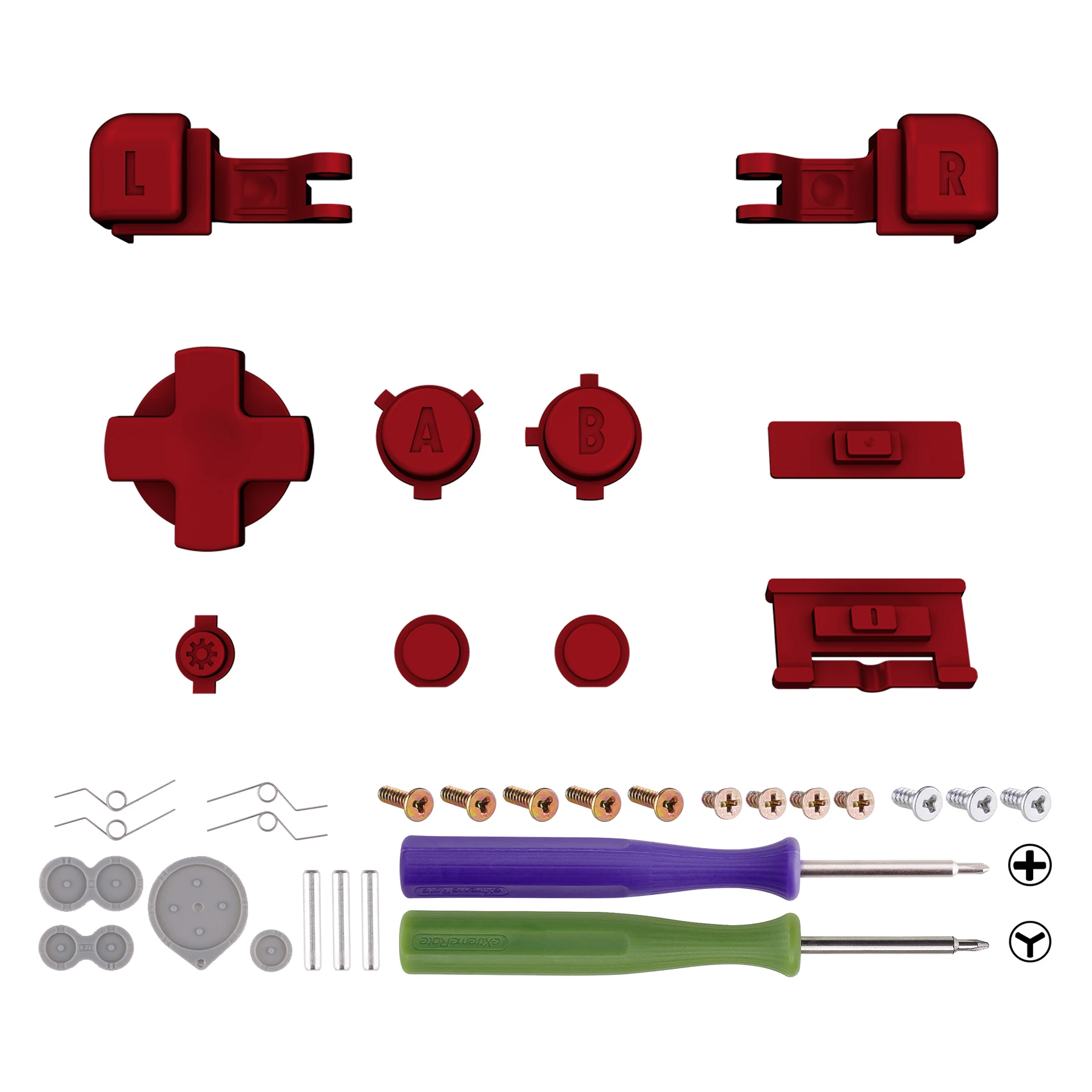 

eXtremeRate Full Set Buttons for Gameboy Advance SP for GBA SP Console - Scarlet Red