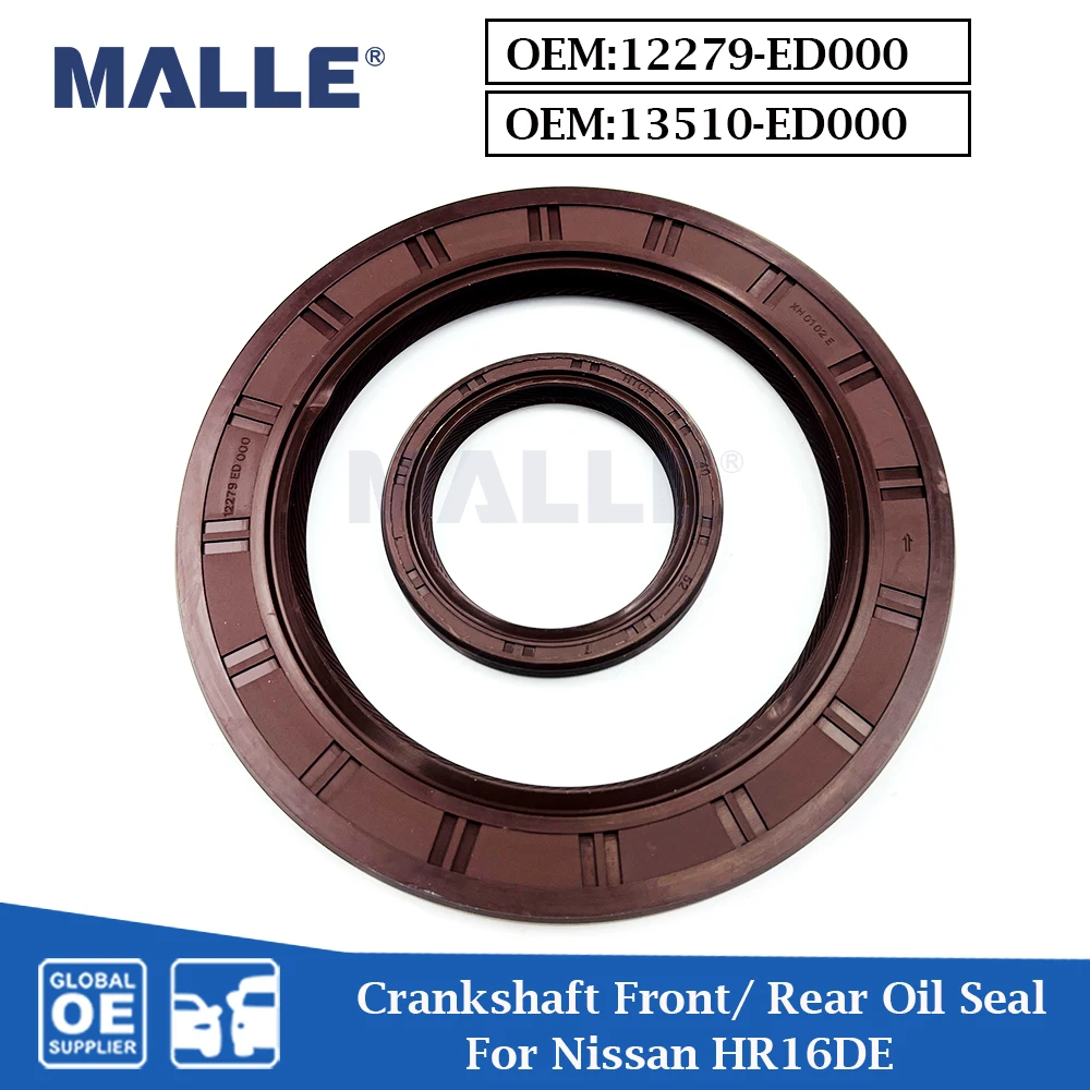 

Engine Crankshaft Front Rear Oil Seal For Nissan LIVINA MICRA NOTE QASHQAI TIIDA 1.6 Car Accessories OE 12279-ED000 13510-ED000