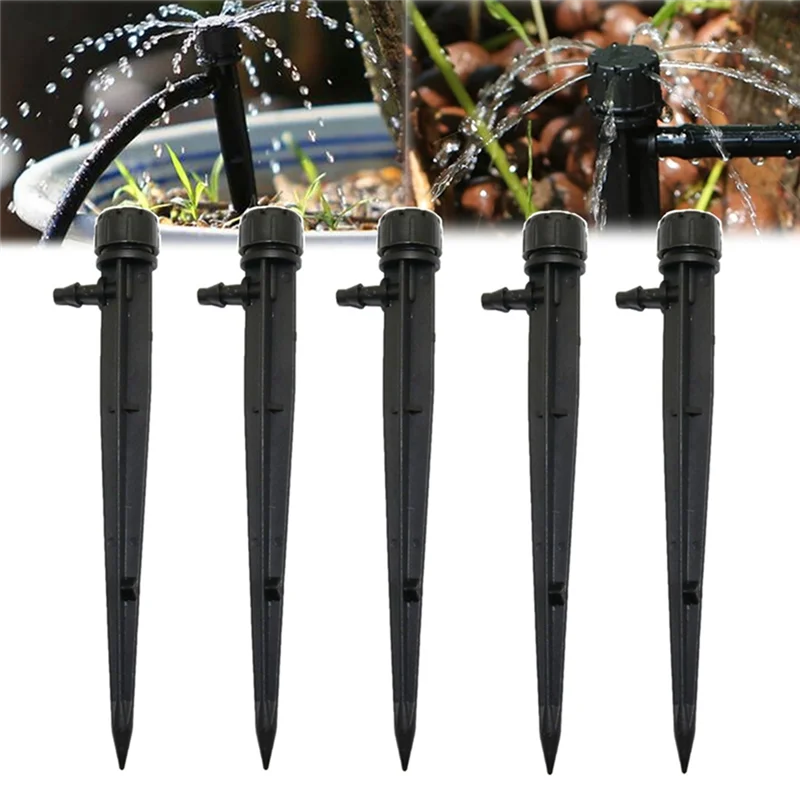 

AF89-50Pcs Adjustable 8 Hole Spiked Dripper Gardening Sprinkler Irrigation Staked Emitters Garden Greenhouse Watering Device