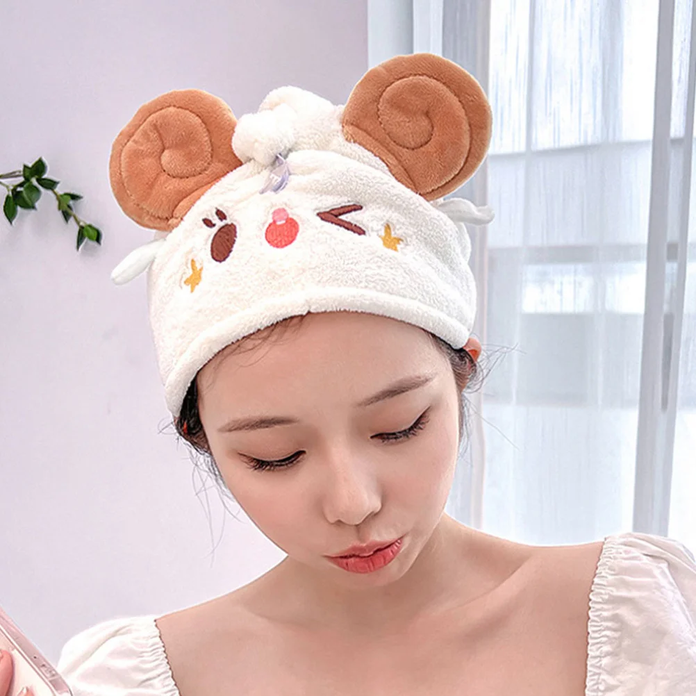 

Drying Cap Quick Drying Coral Fleece Absorbent Thick Hair Wrap For Women Fast Dry Towel Turban Bath Cap Wet Hair Hat