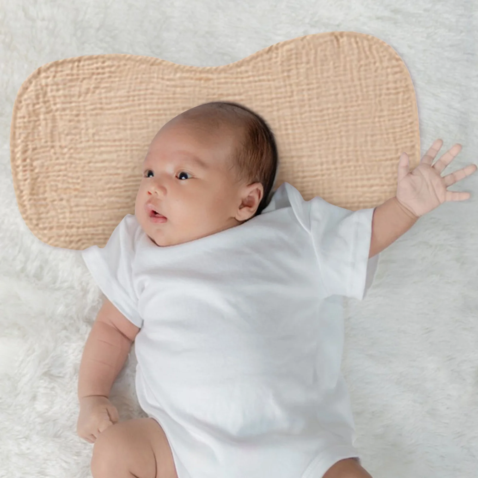 

4Pcs Baby Burp Cloths Strong Absorption Newborn Washcloths Soft Cotton Infant Spill Proof Easy Foldable Storage