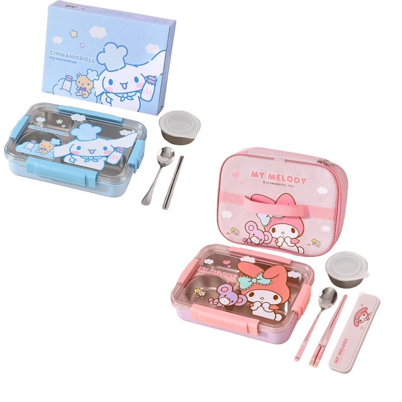 

New Style Kawaii Sanrios Insulated Lunch Box My Melody Cinnamoroll Anime Household Lunch Box Cover Band Specific Separation